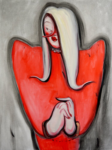 Scarlet Hour by Yana Medow, Painting for Sale on Select