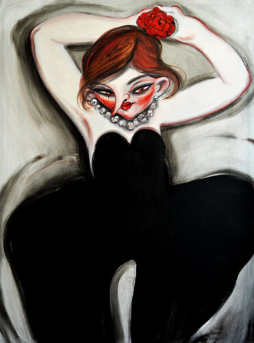Red Flor by Yana Medow, Painting for Sale on Select