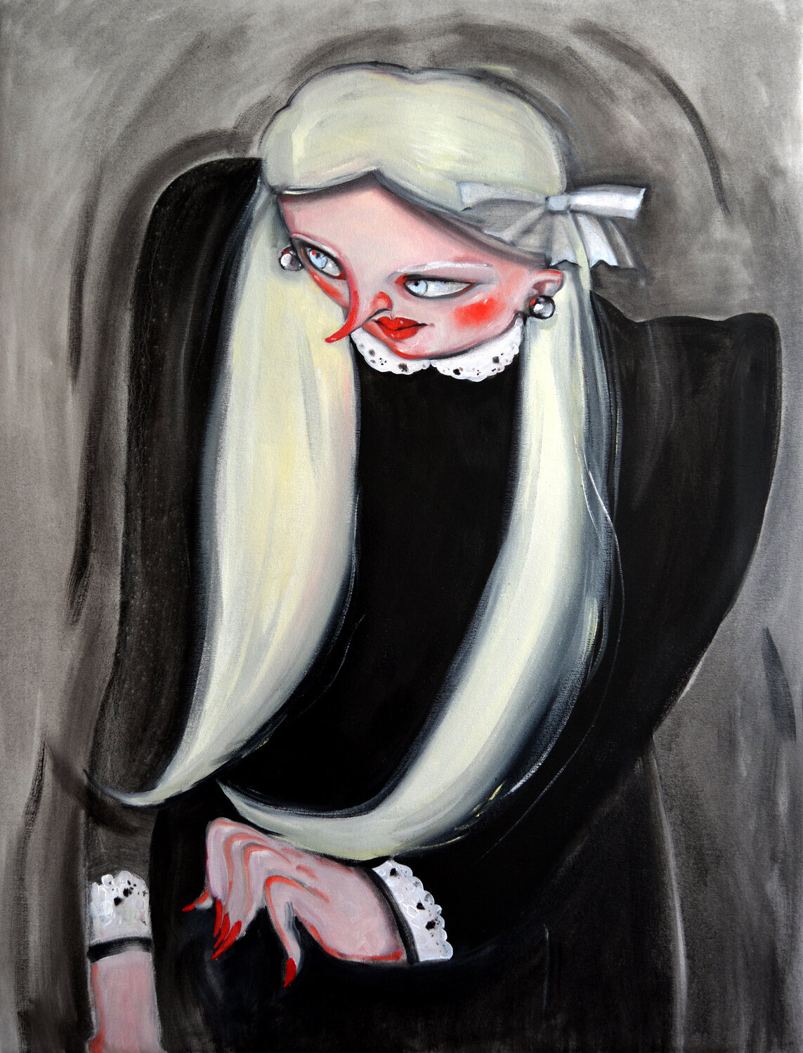 The Girl Who Knew Yana Medow Original painting for sale