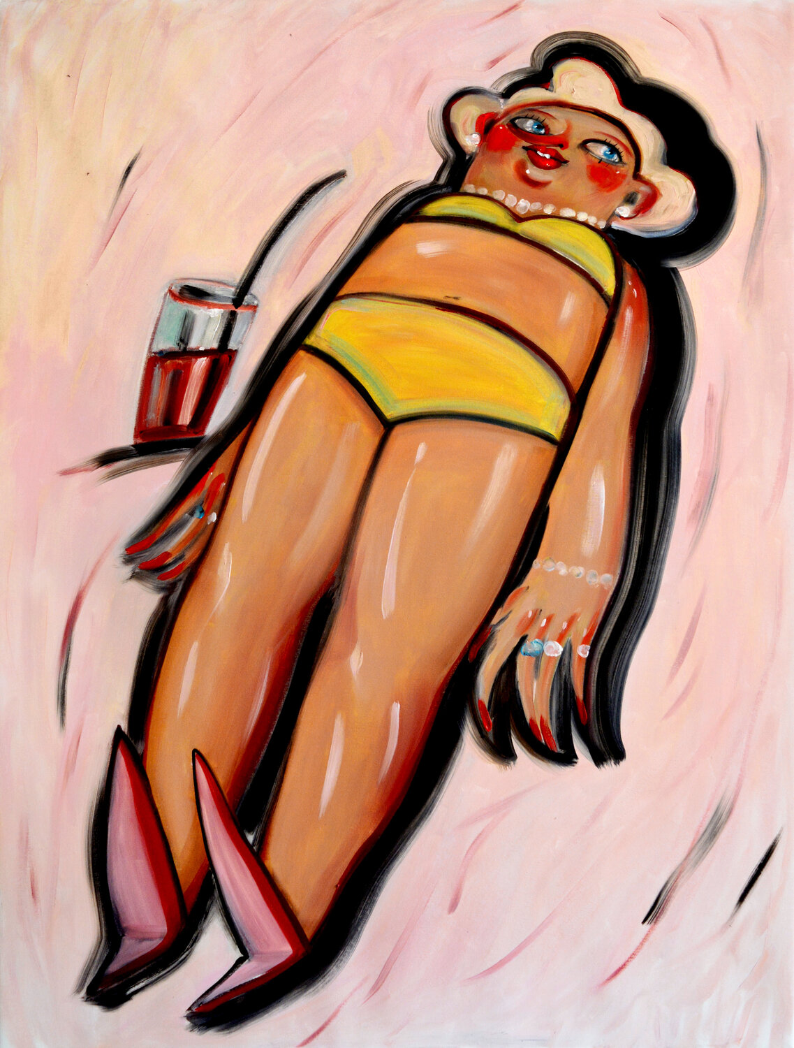 Hot Girl Summer Yana Medow Original painting for sale