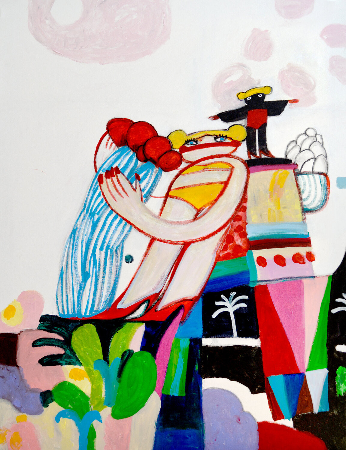 Abstract figurative Yana Medow Original painting for sale