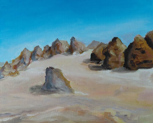 Désert Jordanien by Marie France De La Cochetiere, Painting for Sale on Select