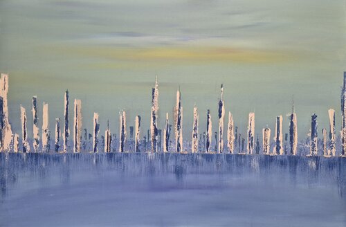 Skyline of memory by ANASTASIA Künstlerin, Painting for Sale on Select