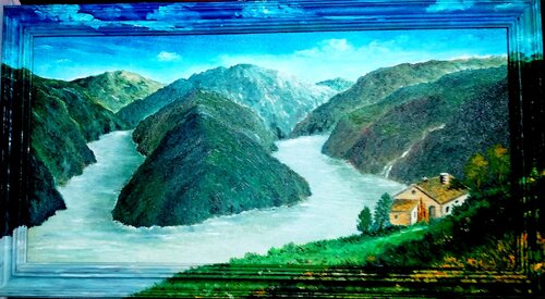 Lo specchio del Grande Nord by Silvano Crespi, Painting for Sale on Select