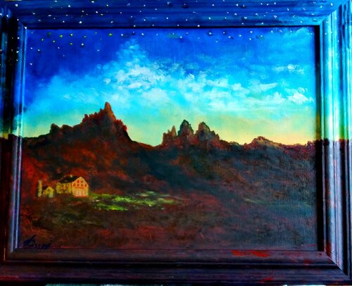 Rifugio Locatelli by Silvano Crespi, Painting for Sale on Select