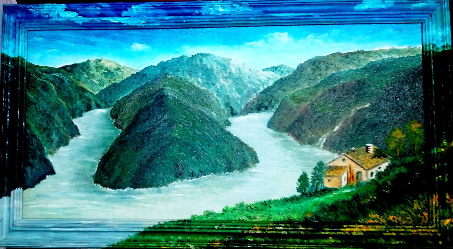 Lo specchio del Grande Nord Silvano Crespi Original painting for sale