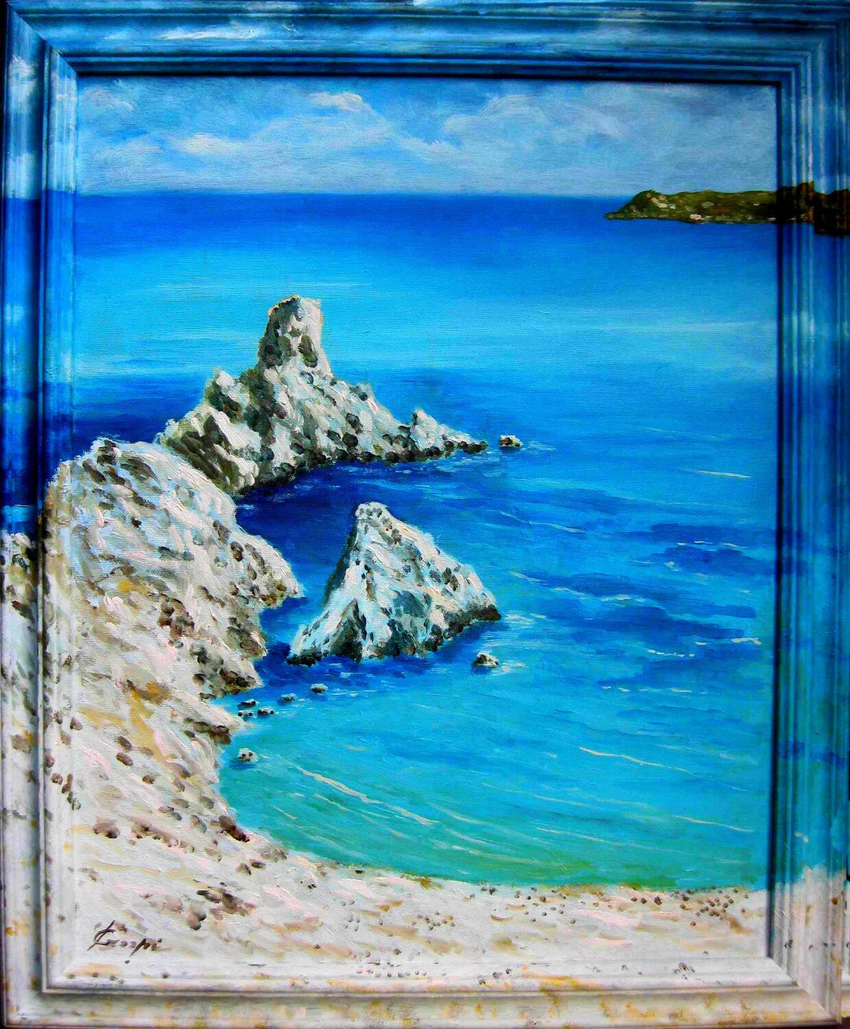 Estate al mare Silvano Crespi Original painting for sale