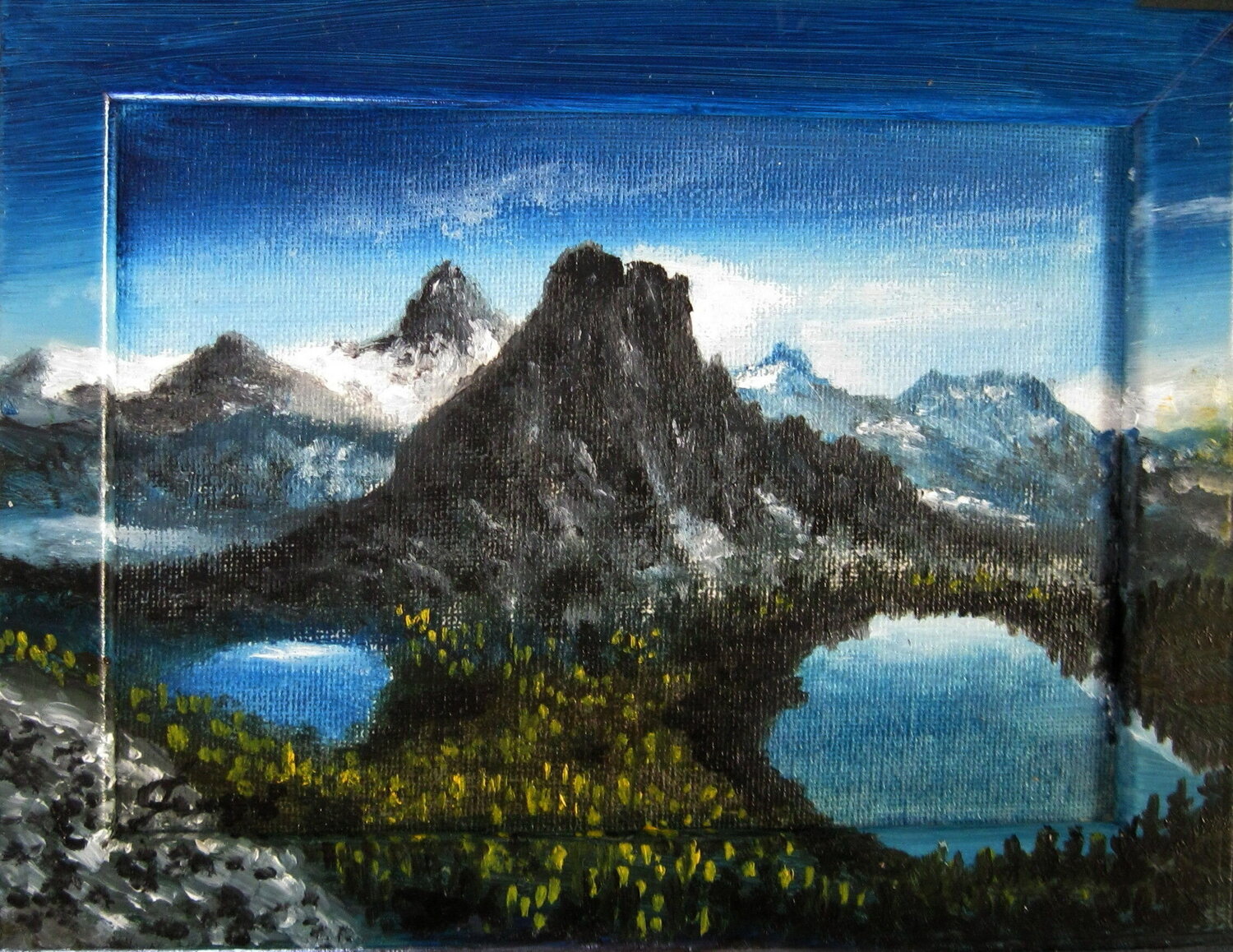 Luna Piena ad Assiniboine B.C. Silvano Crespi Original painting for sale