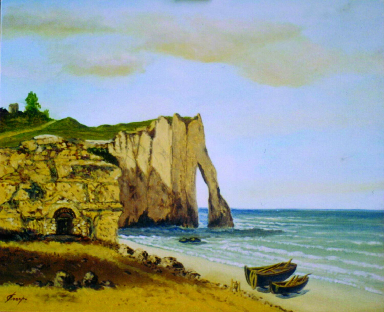 Etretat Silvano Crespi Original painting for sale
