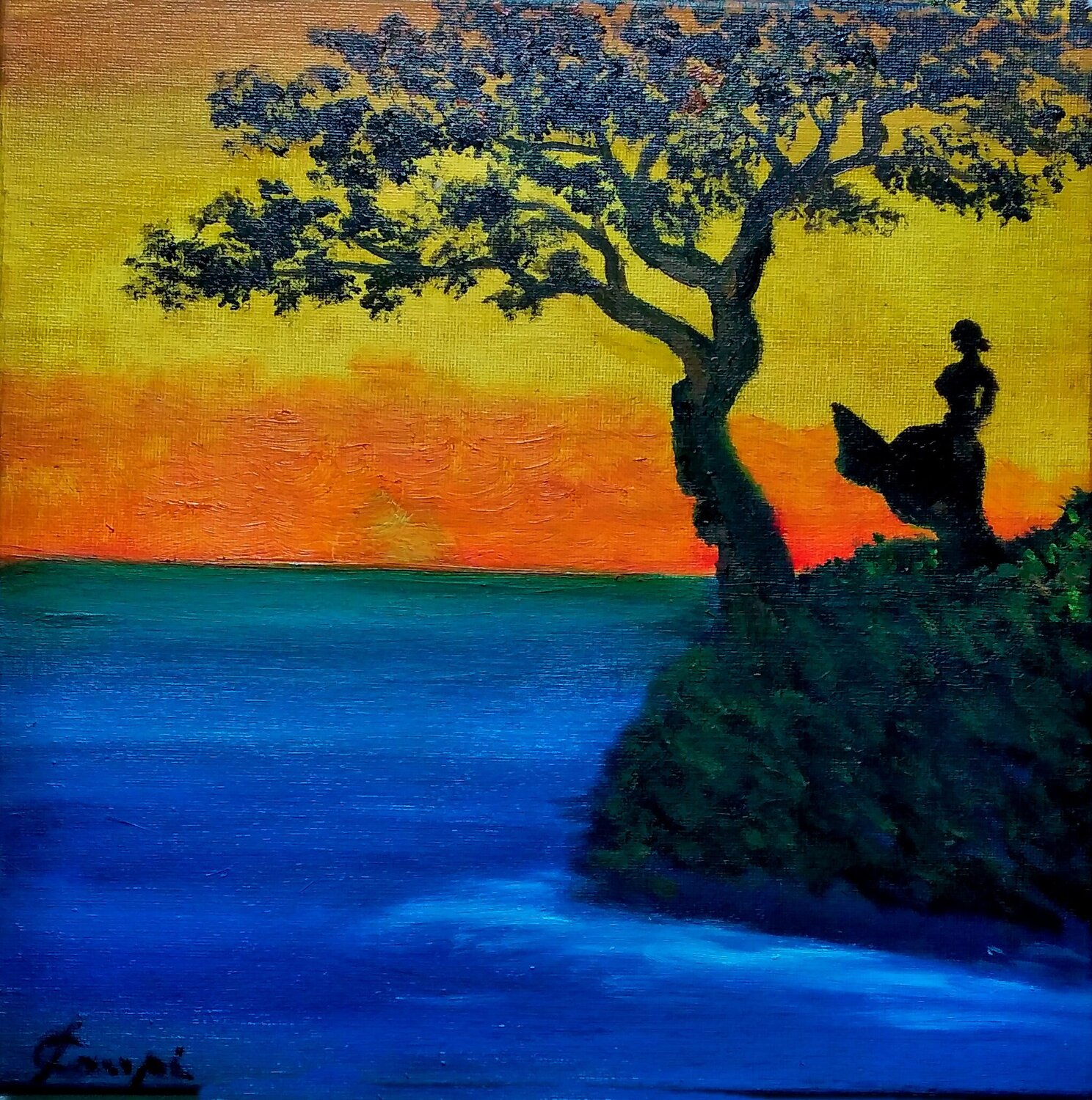 Sogno di Fine Estate Silvano Crespi Original painting for sale