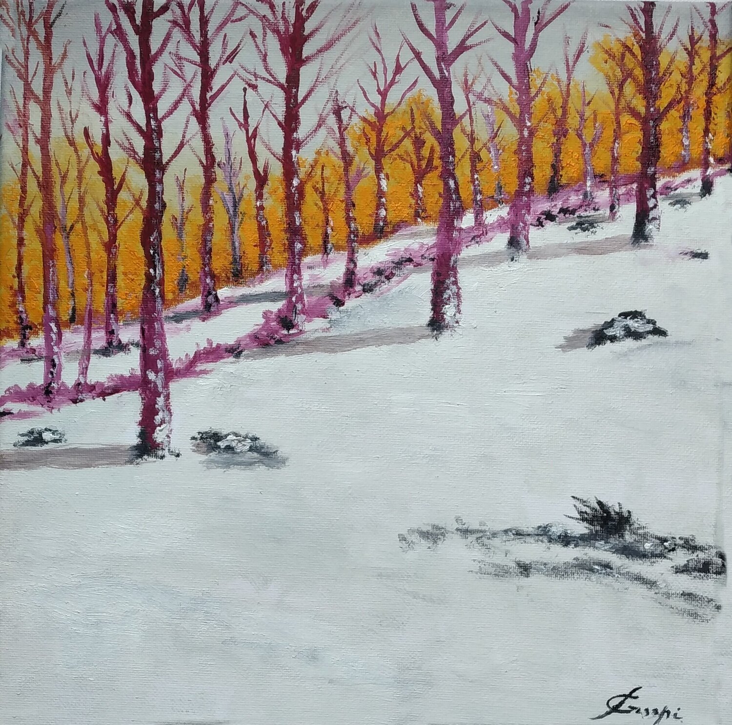 Candore autunnale Silvano Crespi Original painting for sale