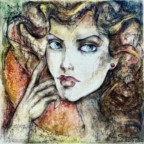ELEN - Selbstbild by Elen Svedona, Painting for Sale on Select