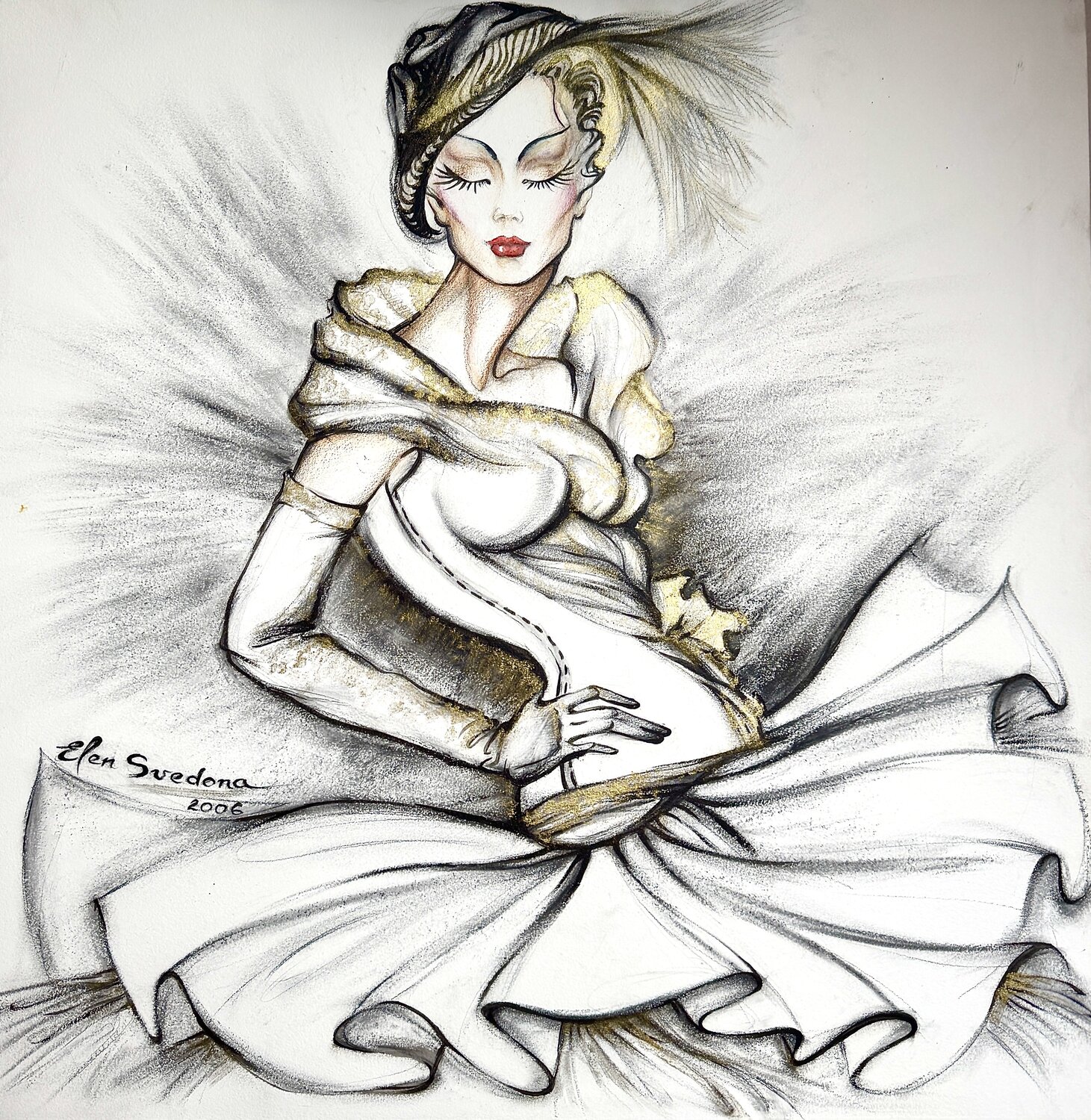 JOY - Art Couture Elen Svedona Original painting for sale