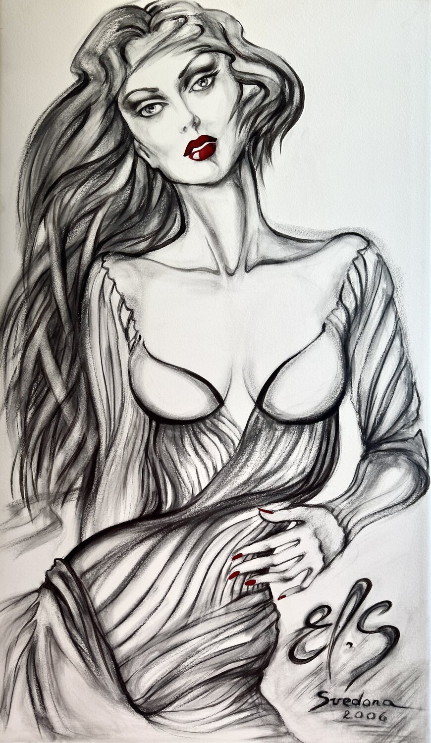ILIANA - Linienspiel Elen Svedona Original painting for sale