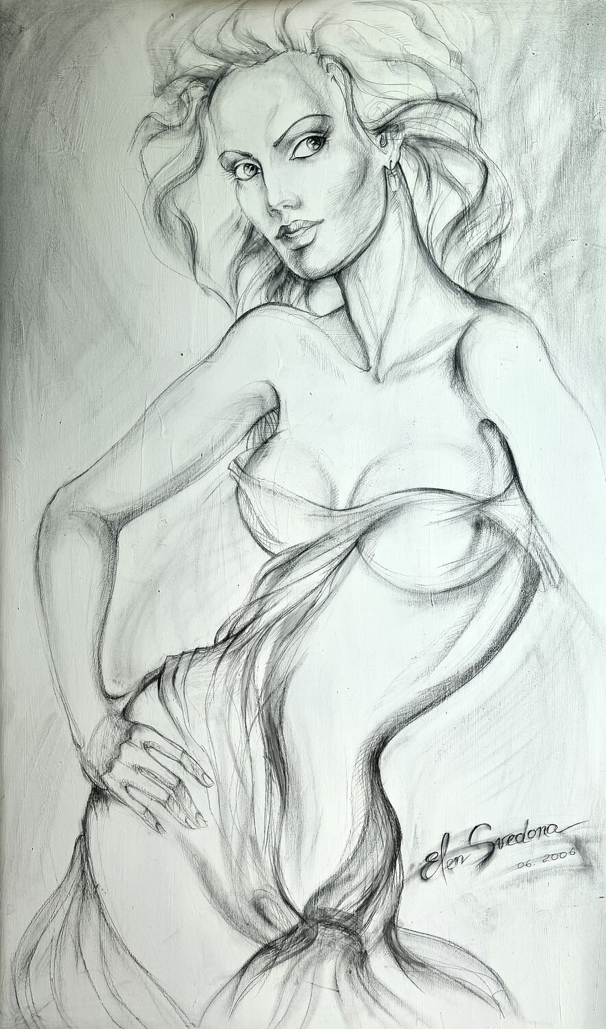 SCHARLIZE Elen Svedona Drawing for sale