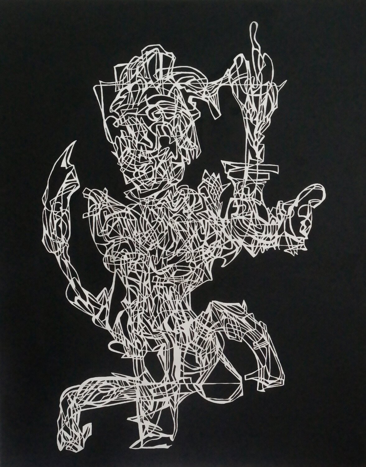 Fuck Freedom Uomo Nero Original painting for sale