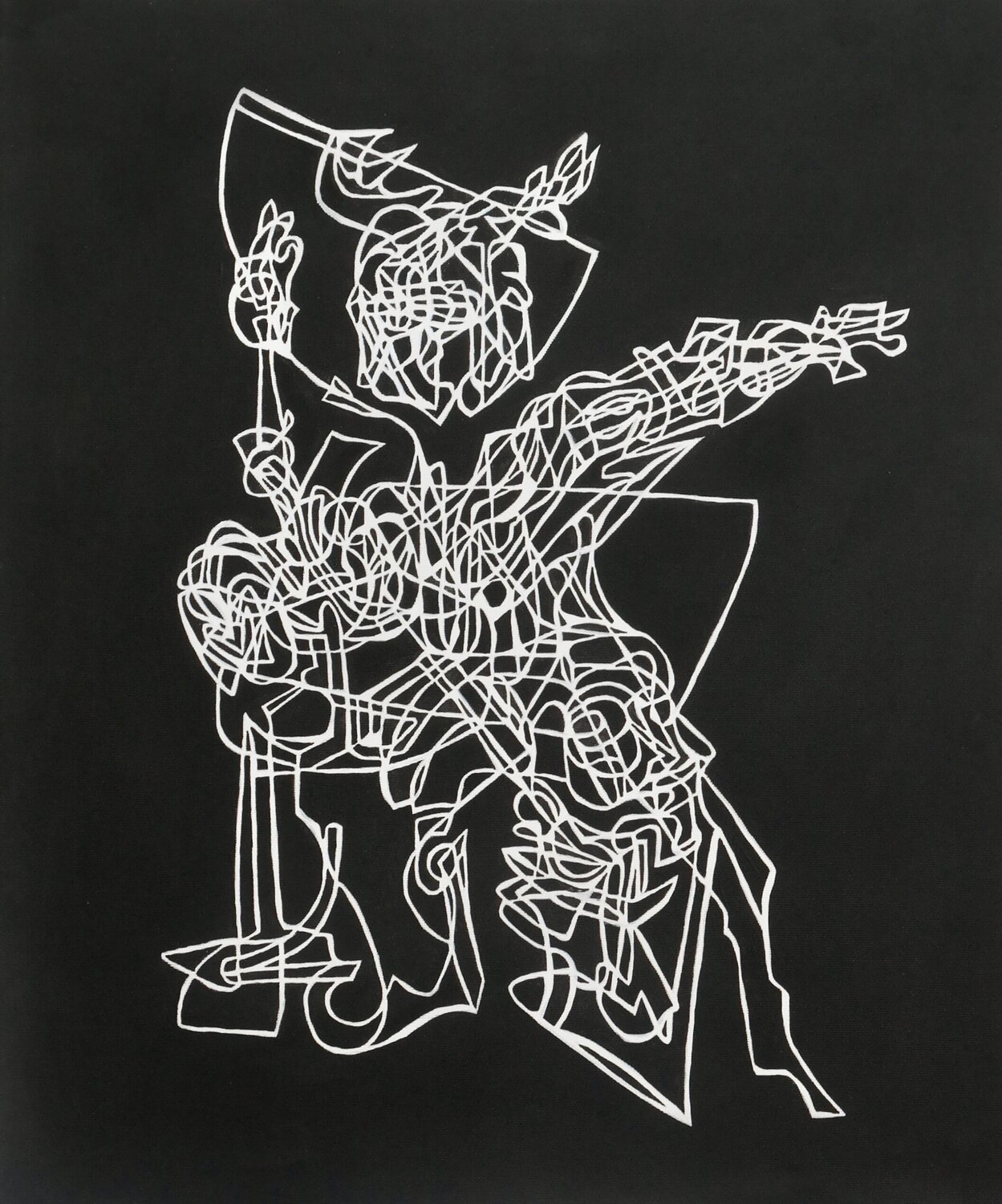 Trust In The Void Uomo Nero Original painting for sale