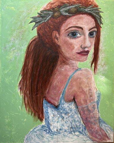 OLIVIA RED by Andrea Holl, Painting for Sale on Select