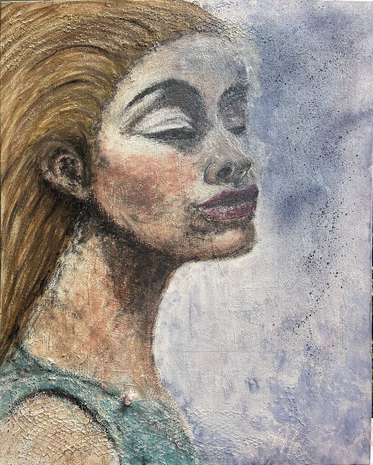 LUCIA, MIT ALLEN WASSERN GEWASCHEN Andrea Holl Original painting for sale