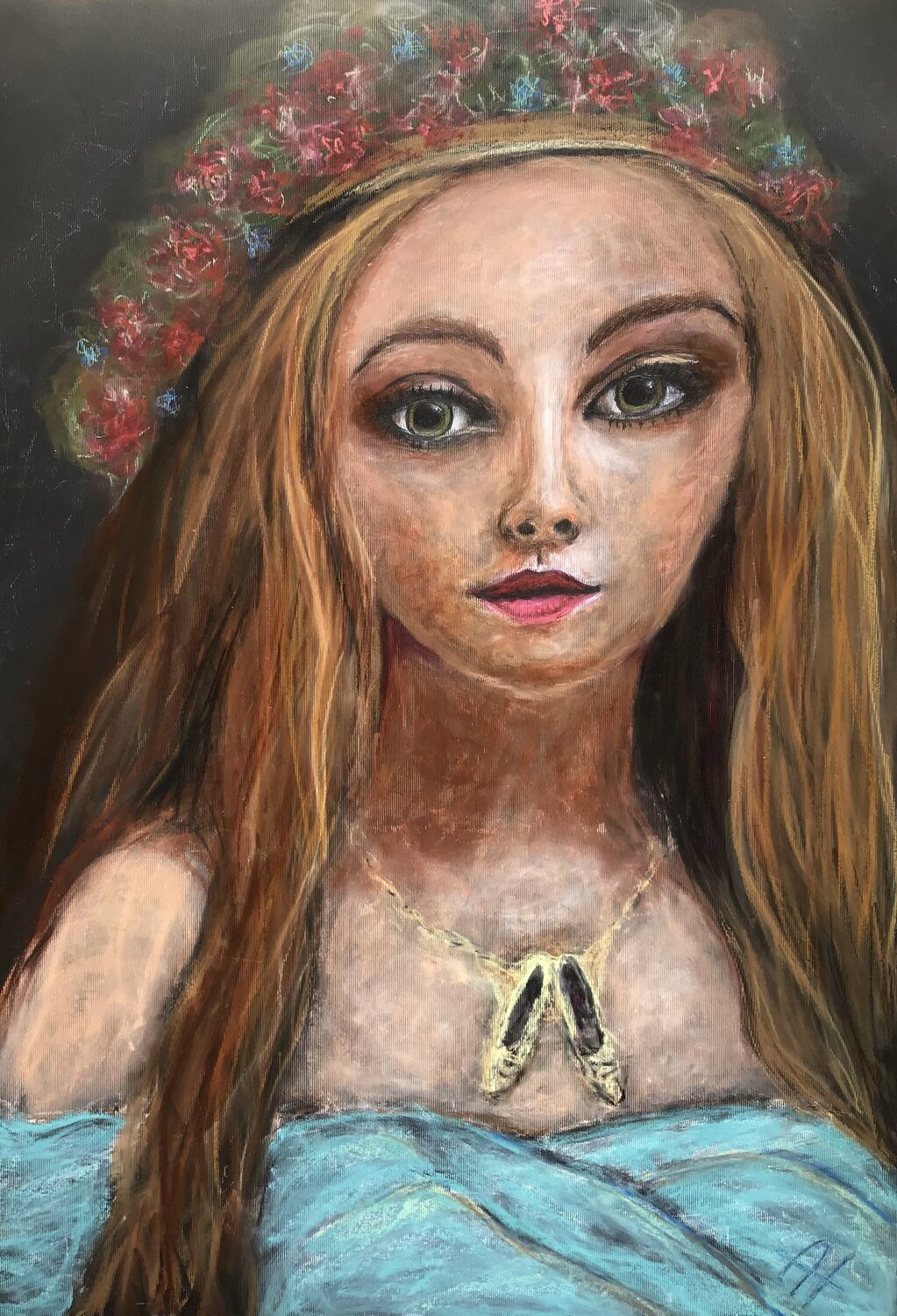 HEDWIG, DIE HEILIGE Andrea Holl Original painting for sale