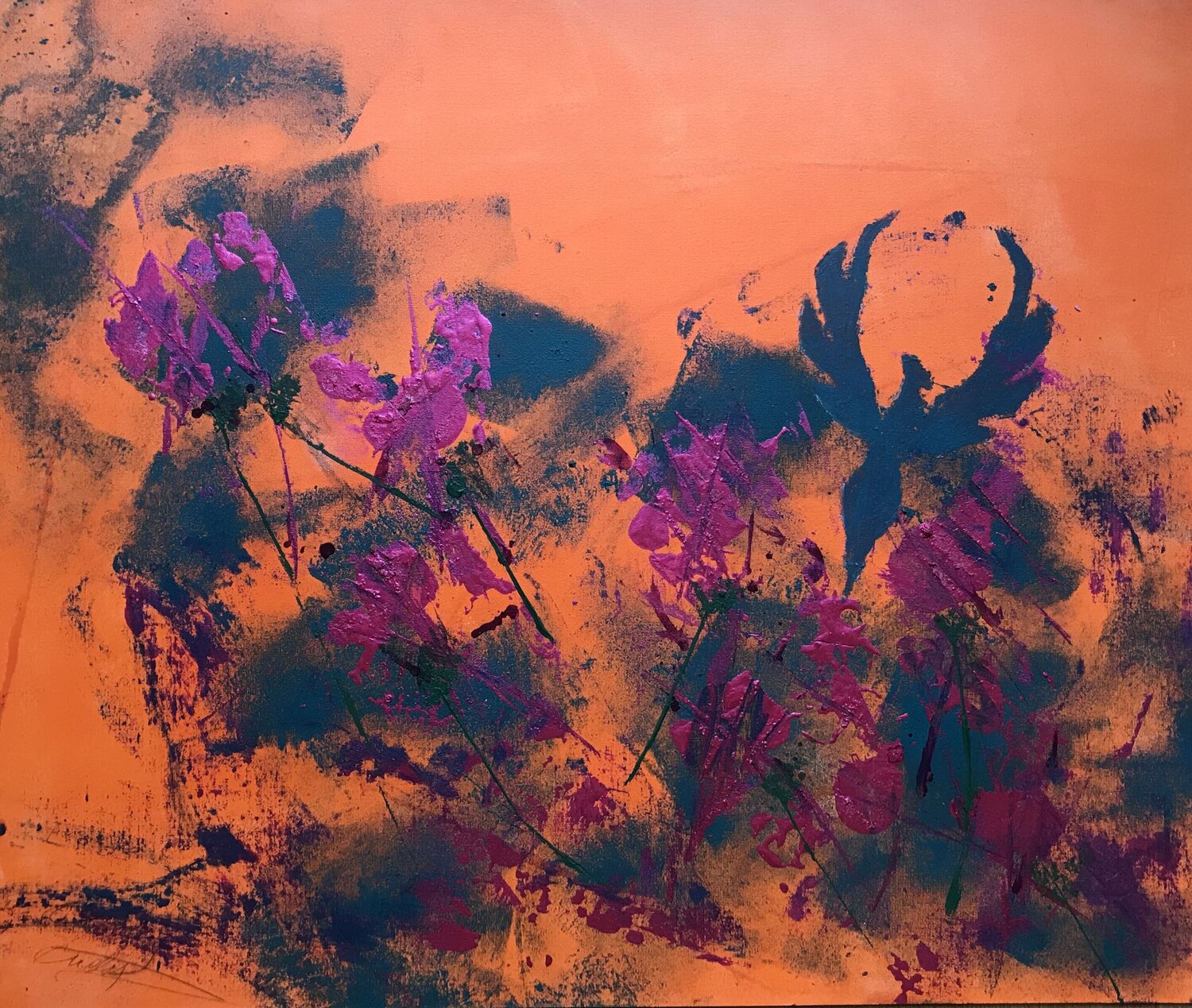 VIOLETS Andrea Holl Original painting for sale
