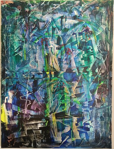 Geologia blu by Emanuele Piccinelli, Painting for Sale on Select