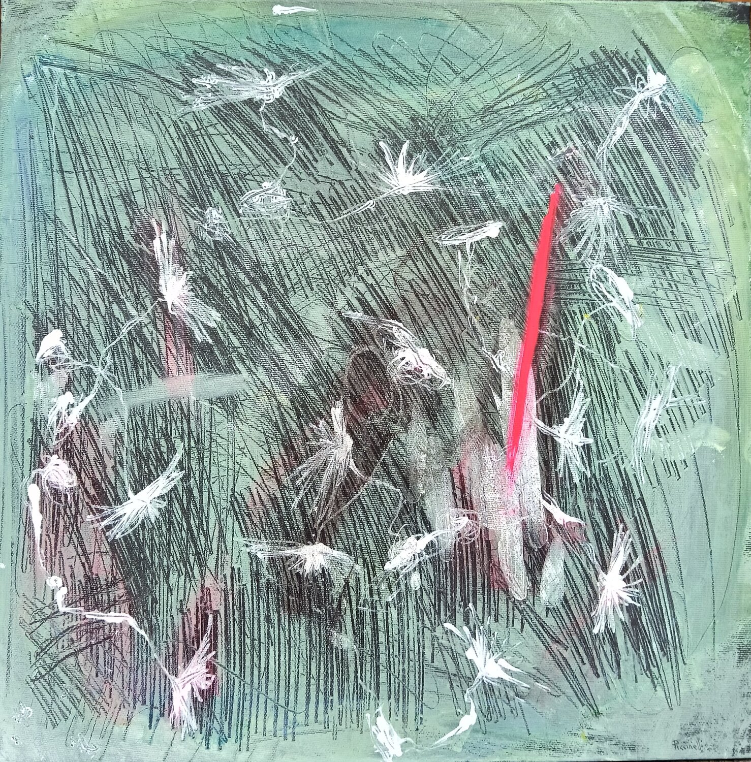 Mountain flowers Emanuele Piccinelli Original painting for sale