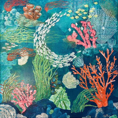 Where Life Gathers by Simone Berrer-Haydvogl, Painting for Sale on Select