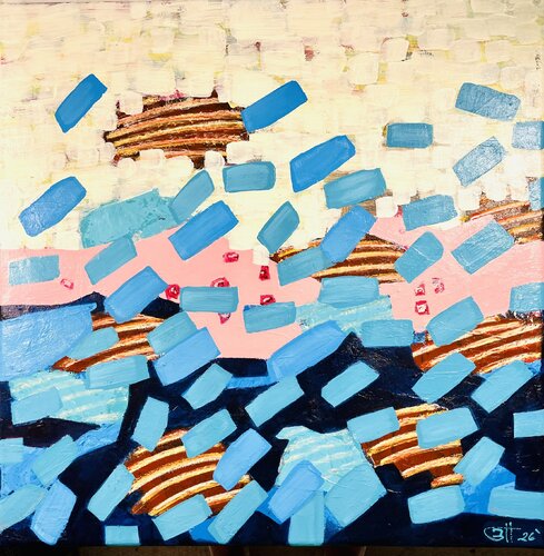 Azur Float by Simone Berrer-Haydvogl, Painting for Sale on Select