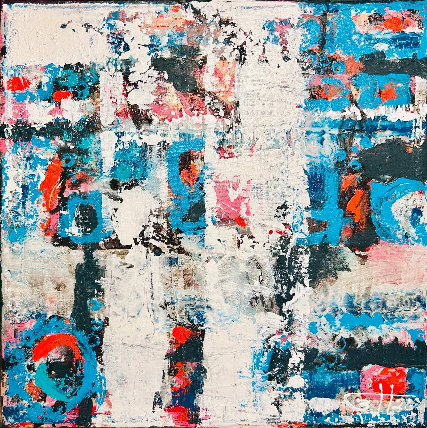 Neptunian Current Simone Berrer-Haydvogl Original painting for sale