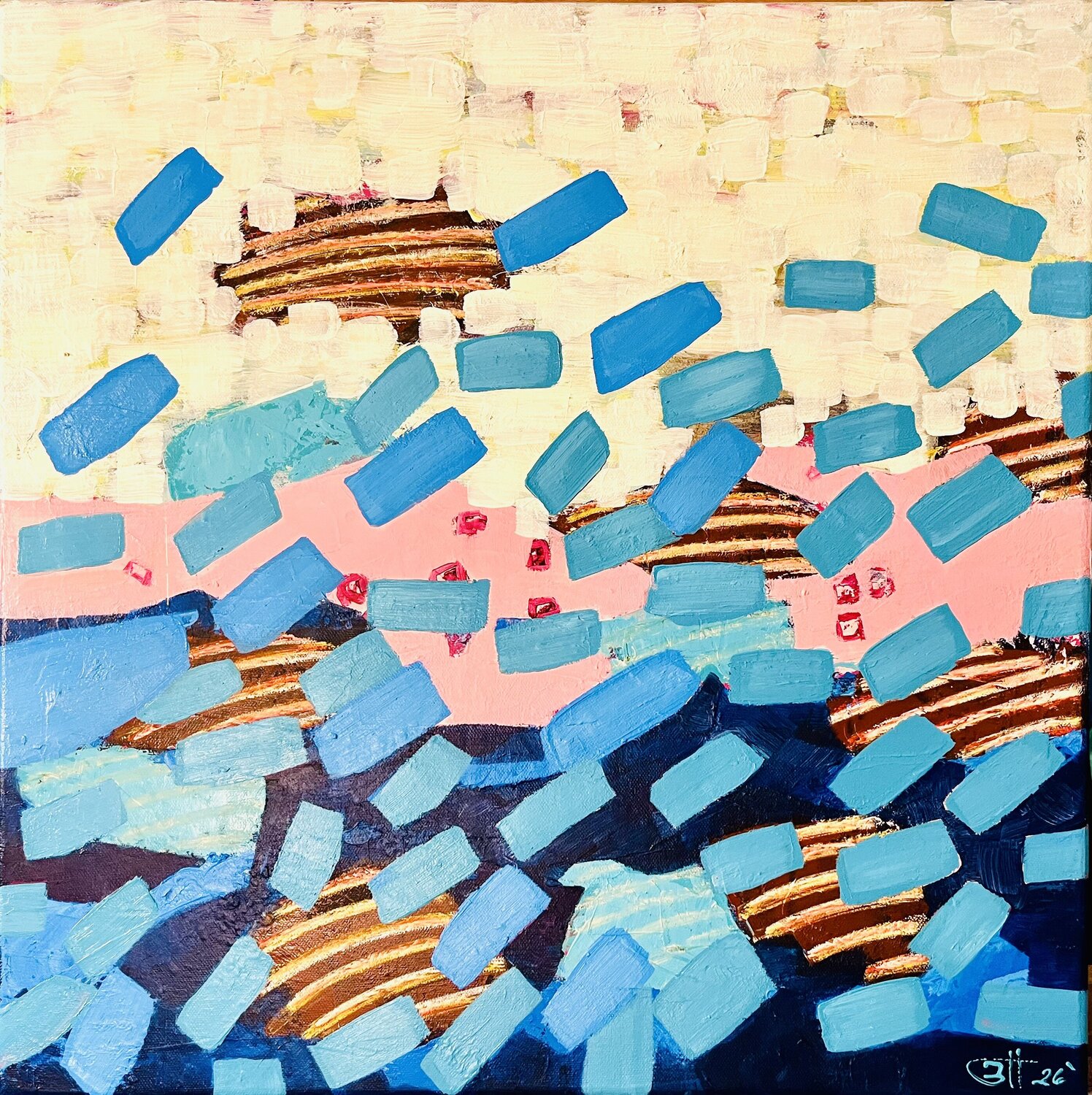 Azur Float Simone Berrer-Haydvogl Original painting for sale