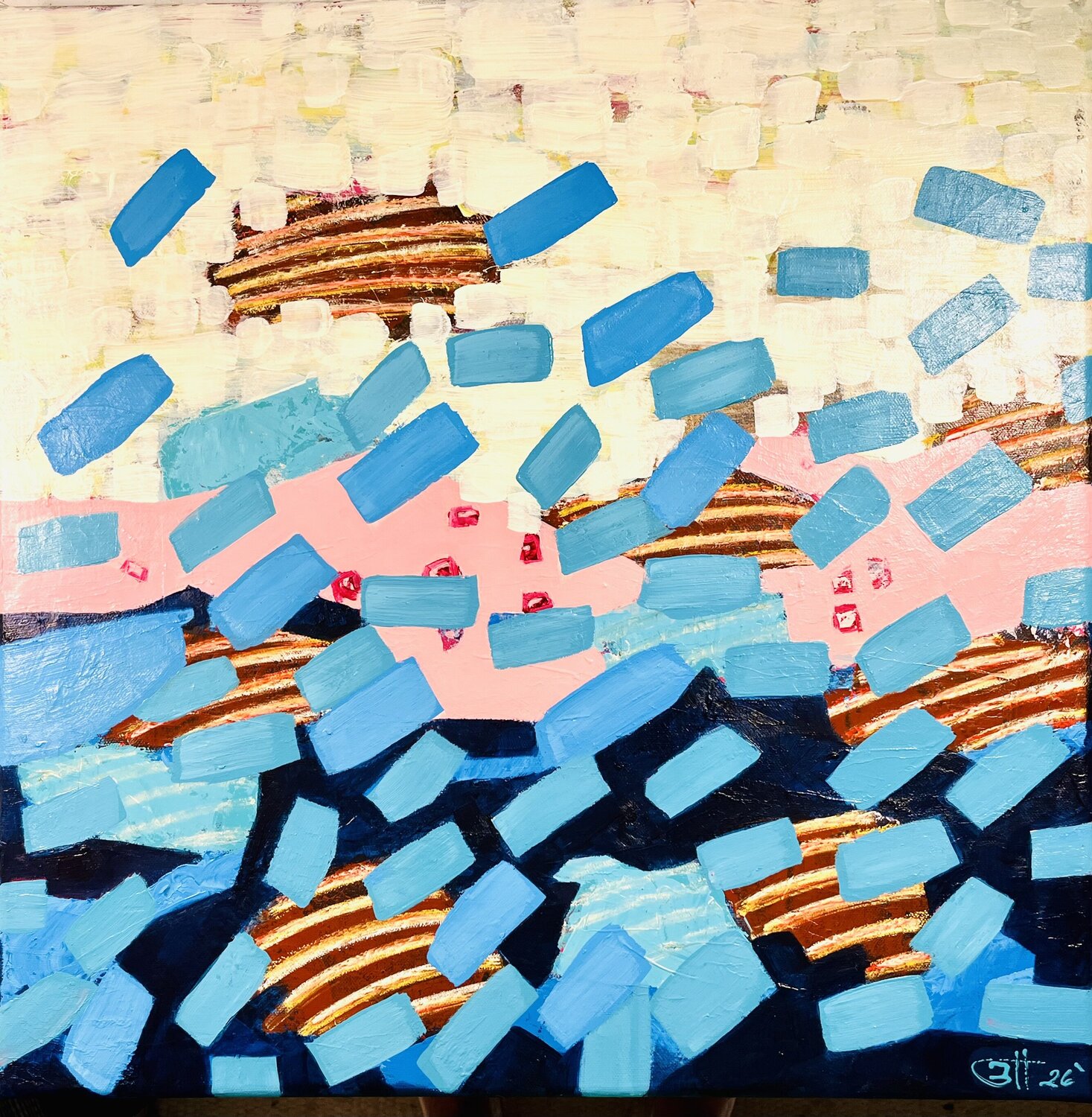 Azur Float Simone Berrer-Haydvogl Original painting for sale