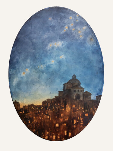 Ancient Light - Citadel by Vanessa Jongebloet, Painting for Sale on Select