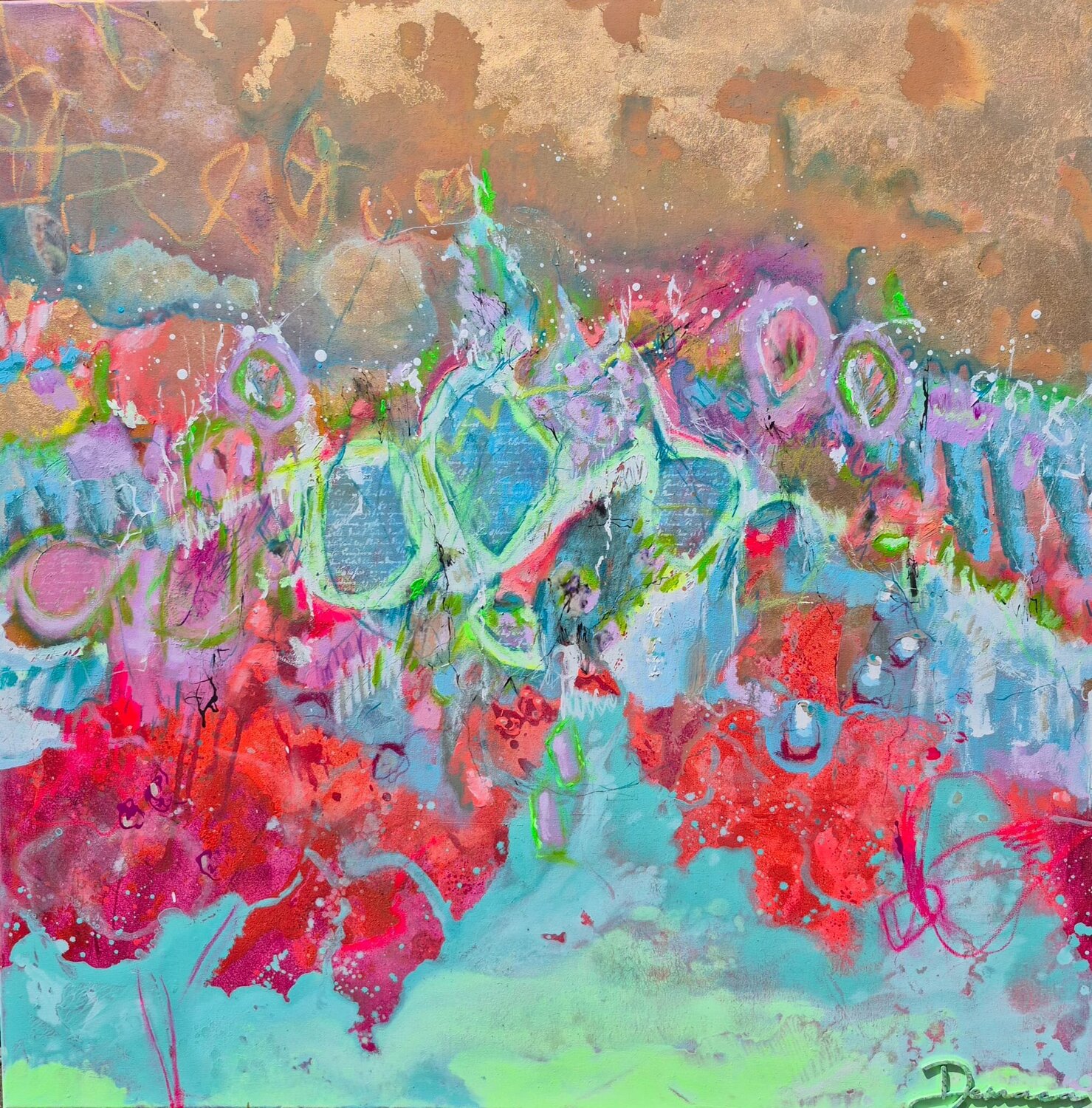 Campanula Carine De Maerteleire Original painting for sale