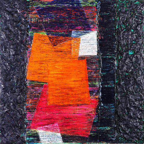 NFinArt Abstraction géoméytique Nearly square by HELENE DAVID-DUBRANA, Painting for Sale on Select