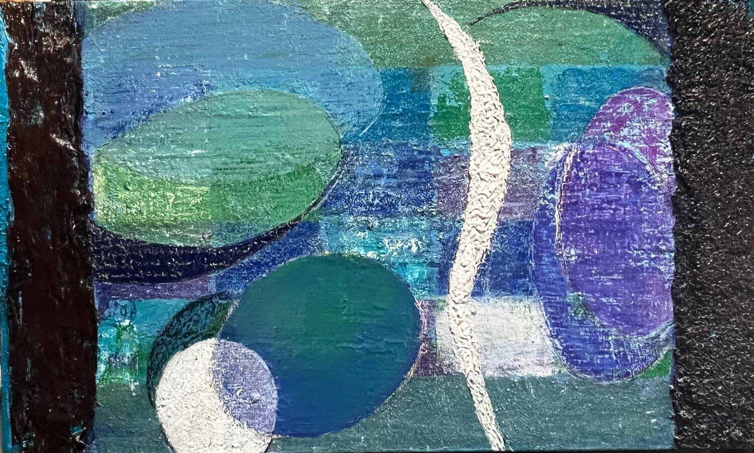 NFinArt  Vibrations aquatiques HELENE DAVID-DUBRANA Original painting for sale