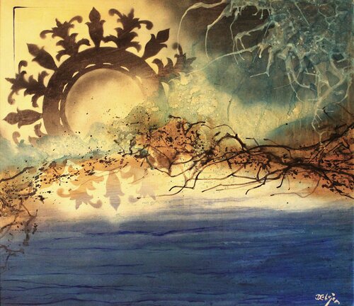 The Secret Life of the Sun by Damian Ebejer, Painting for Sale on Select
