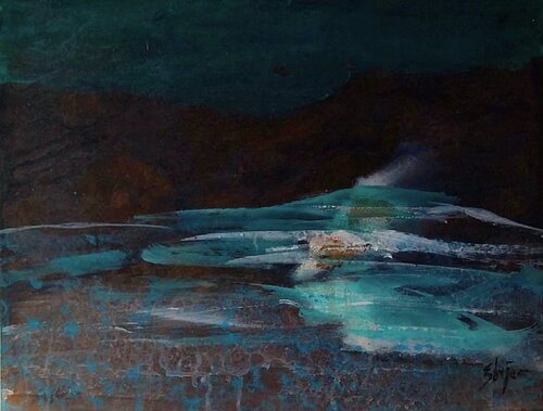 Ghost Shore - (reworked and framed) by Damian Ebejer, Painting for Sale on Select
