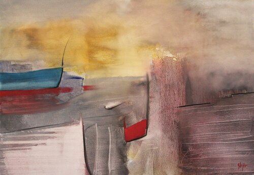 The Abandoned Harbour by Damian Ebejer, Painting for Sale on Select