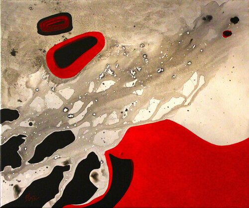 When Red sleeps by Damian Ebejer, Painting for Sale on Select