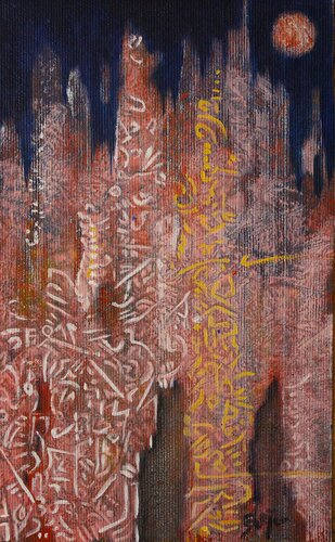 Night City -mini by Damian Ebejer, Painting for Sale on Select