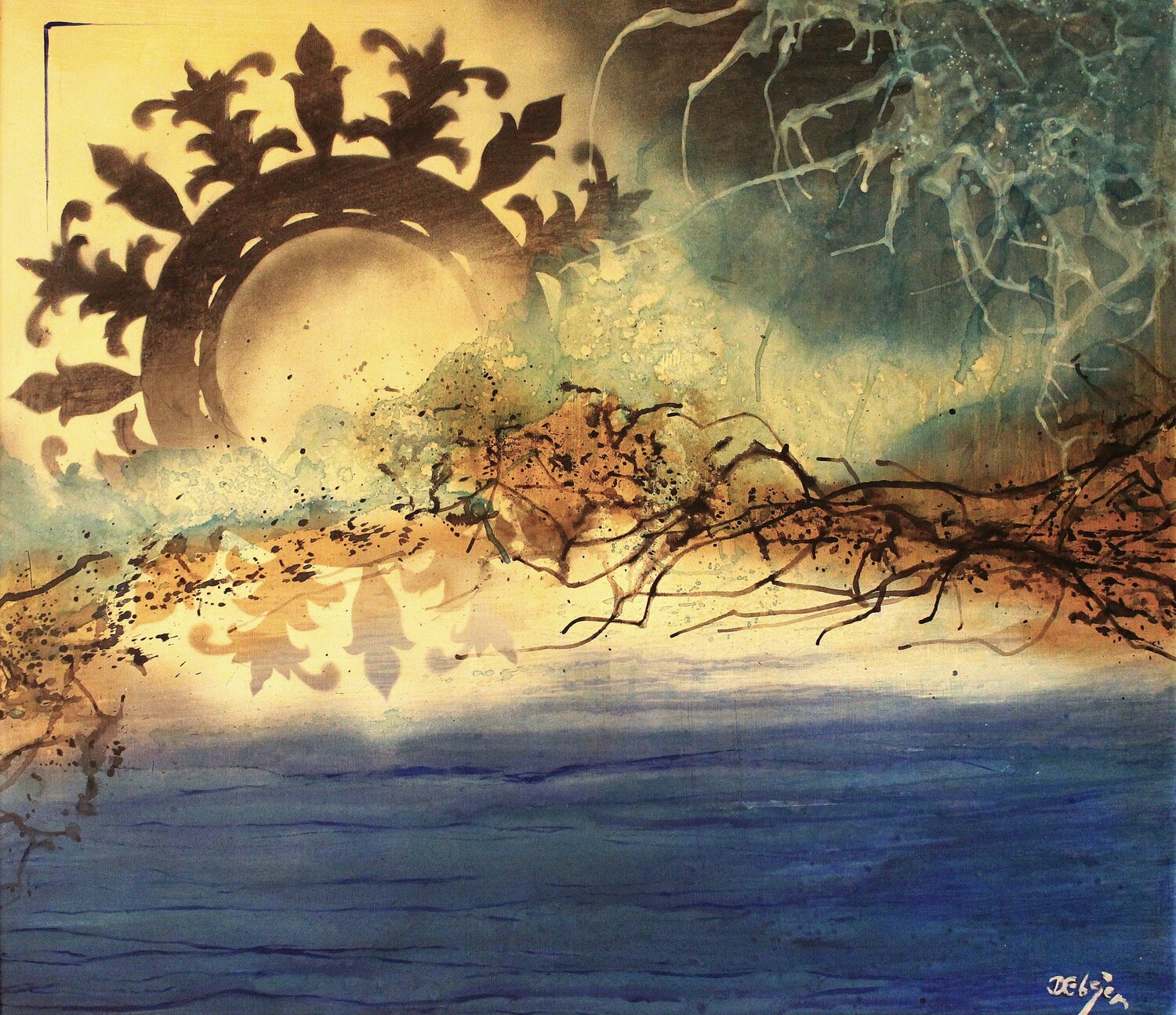 The Secret Life of the Sun Damian Ebejer Original painting for sale