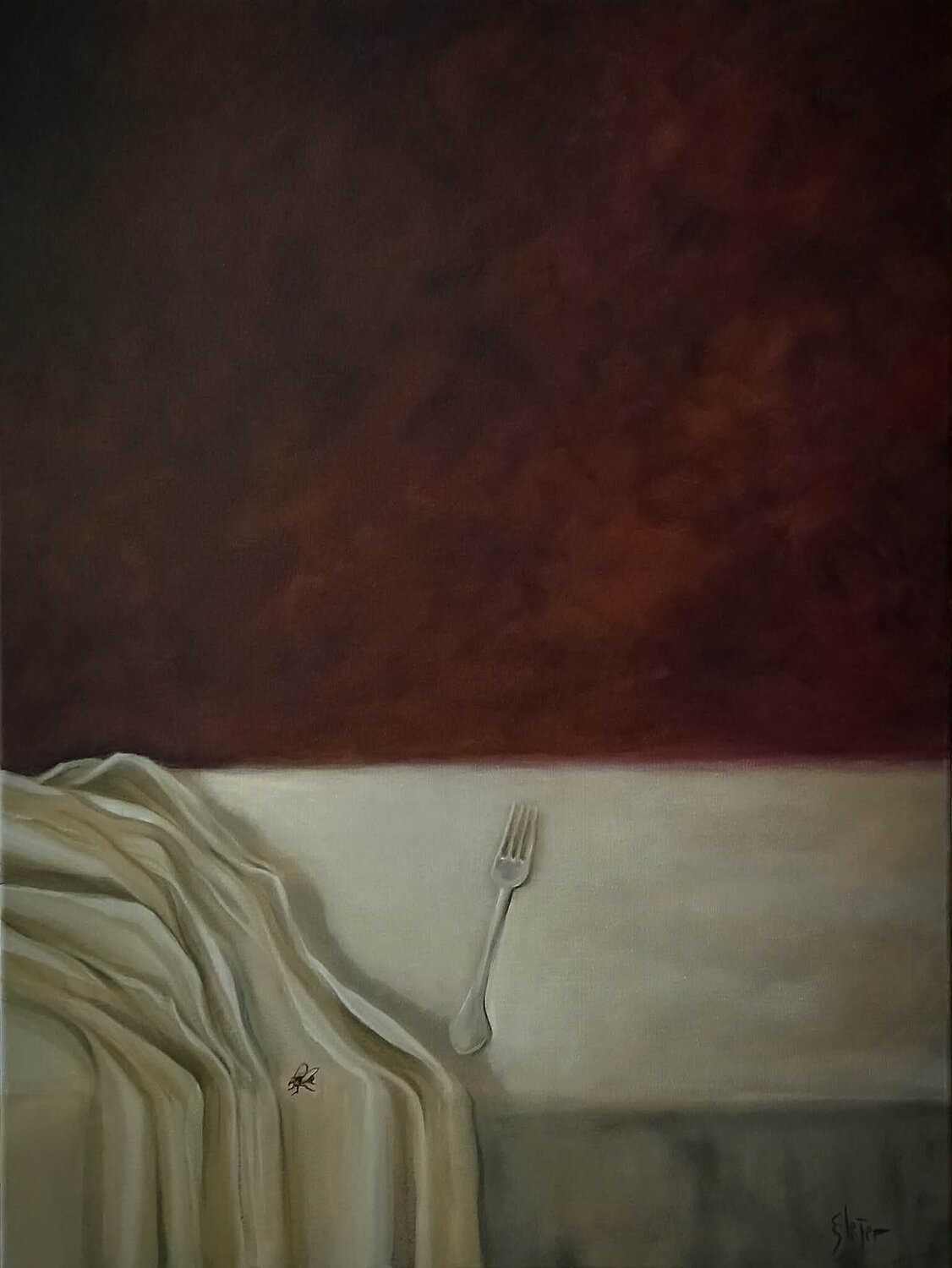The Poor and Hungry Damian Ebejer Original painting for sale
