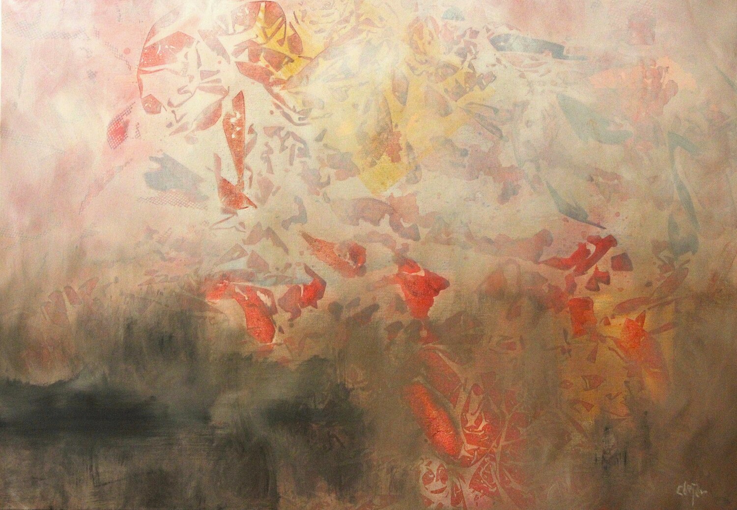 What lies beneath the Surface Damian Ebejer Original painting for sale