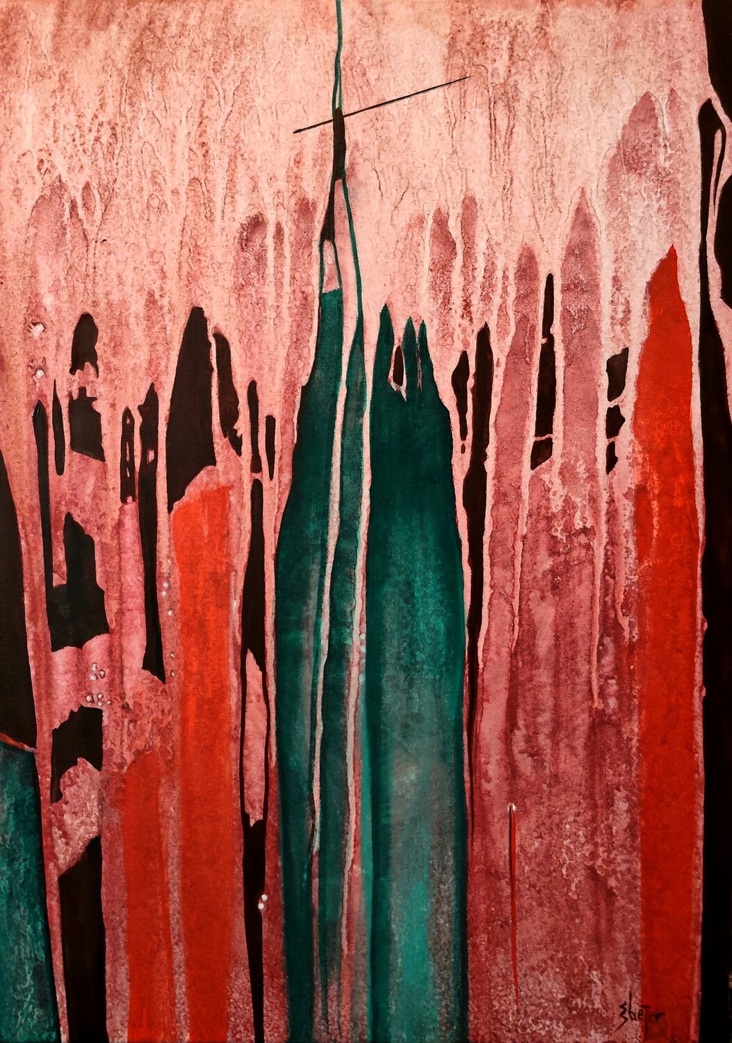 Procession Damian Ebejer Original painting for sale