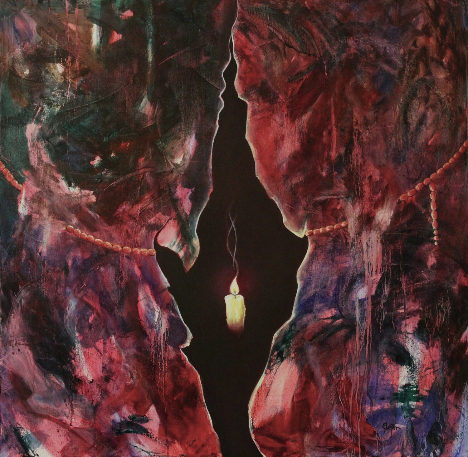 Welcome to the Seance Damian Ebejer Original painting for sale