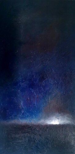 La Mer la Nuit by Anne Pivron, Painting for Sale on Select