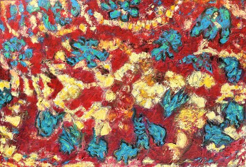 Danse des oiseaux bleus by Anne Pivron, Painting for Sale on Select