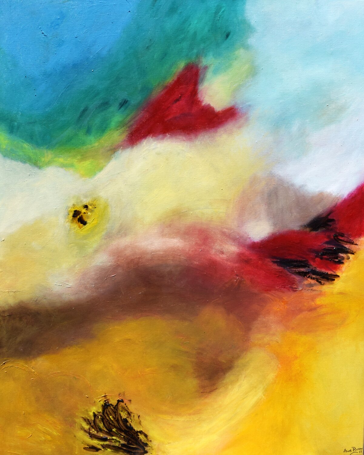 Hors du temps Anne Pivron Original painting for sale