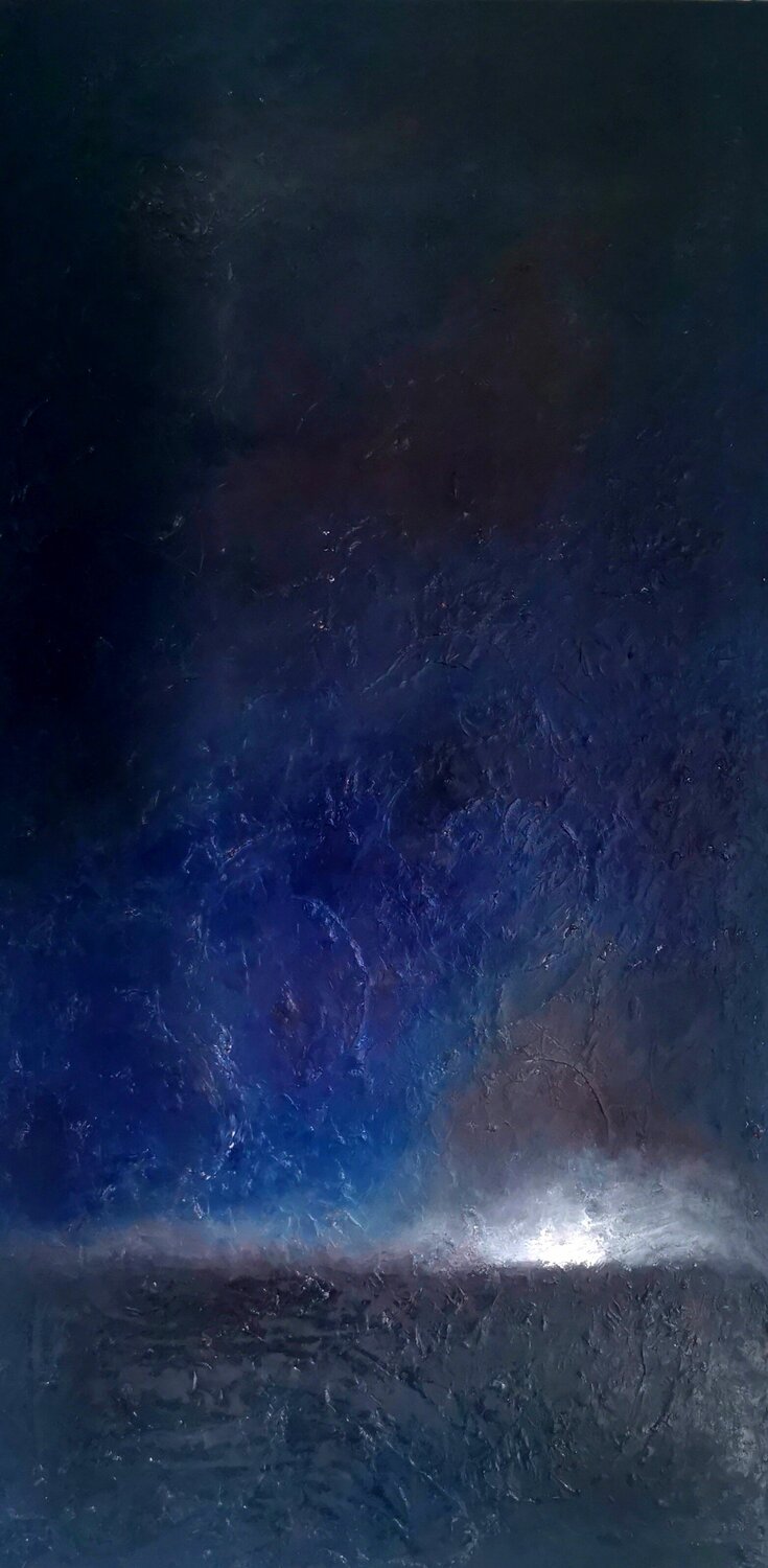 La Mer la Nuit Anne Pivron Original painting for sale